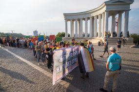 Action of LGBT representatives "Pride March" in Odessa