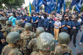 Representatives of the organization "Traditions and order" went against the action of representatives of LGBT "Pride procession"