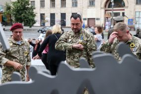 Participants in the opening of the Memorial Complex
