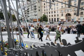 Participants in the opening of the Memorial Complex