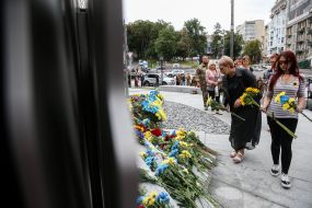 Participants in the opening of the Memorial Complex