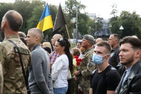 Participants in the opening of the Memorial Complex