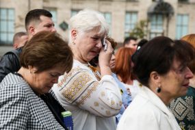 Participants in the opening of the Memorial Complex