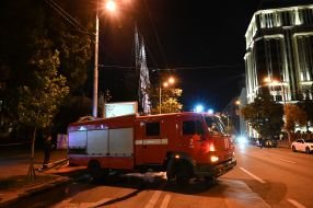 Fire in the Church of St. Nicholas in Kiev
