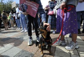 Participants of the All-Ukrainian March for Animals