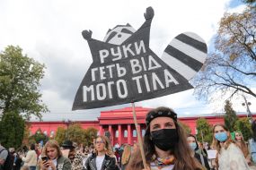 Participants of the All-Ukrainian March for Animals