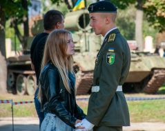 Cadet with his girlfriend