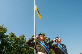 Solemn raising of the state flag of Ukraine
