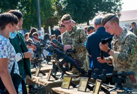 Exhibition of military equipment and weapons