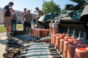 Exhibition of military equipment and weapons