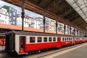 Train at San Bento train station in Porto