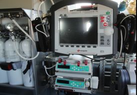 On-board medical equipment for helicopter