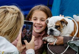 Girl with a dog