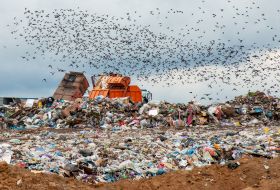 A new complex for waste processing at the landfill for household waste
