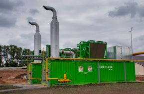 Gas piston power plant