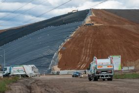 A new complex for waste processing at the landfill for household waste