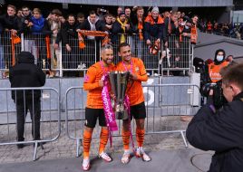 Marlos and Alan Patrick with the Super Cup of Ukraine