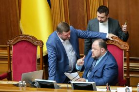 Oleksandr Kornienko, David Arahamiya and Ruslan Stefanchuk