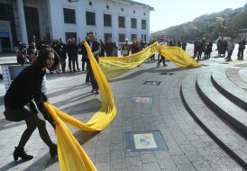 Grand opening of the Alley of Postage Stamps on the Post Square