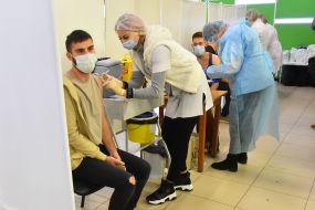 Center for mass vaccination in Zaporozhye