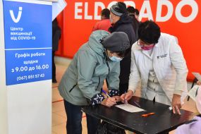 Center for mass vaccination in Zaporozhye