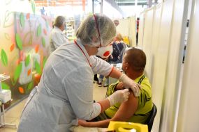 Center for mass vaccination in Zaporozhye