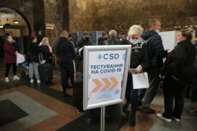 Center for express testing for COVID-19 at the train station