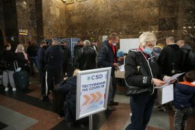 Center for express testing for COVID-19 at the train station