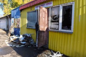 Consequences of the fire on the market in Zaporozhye