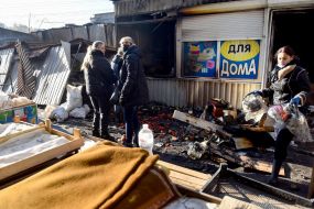 Consequences of the fire on the market in Zaporozhye