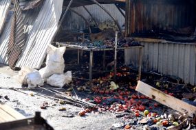 Consequences of the fire on the market in Zaporozhye