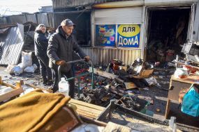 Consequences of the fire on the market in Zaporozhye