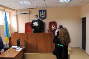 The judge reads the verdict