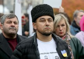 Participants of the action "Freedom for the Kremlin's political prisoners"