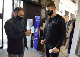 Checking COVID-certificates in the store "All. Own" in Kyiv