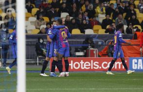 The players of FC Barcelona