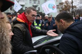 Protest action against coronavirus vaccination