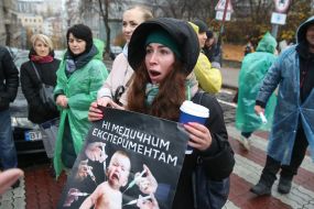 Protest action against coronavirus vaccination