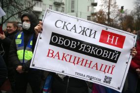 Protest action against coronavirus vaccination