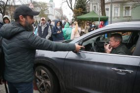 Protest action against coronavirus vaccination