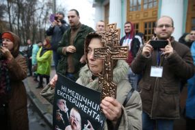 Protest action against coronavirus vaccination