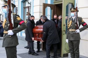 Farewell ceremony with Yuhym Zviahilsky