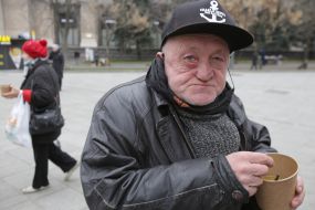 Distribution of food for the needy