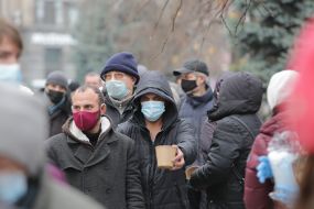 Distribution of food for the needy