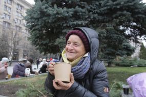 Distribution of food for the needy