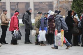 Distribution of food for the needy