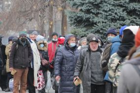 Distribution of food for the needy