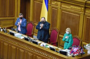 Alexander Kornienko, Ruslan Stefanchuk and Elena Kondratyuk