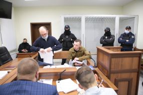 Заседание суда по делу руководителя муниципальной стражи Голосеевского района Сергея Бондаря