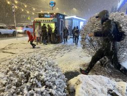The first snow in Kiev